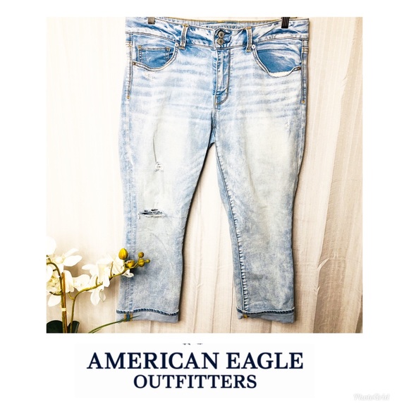 American Eagle Outfitters Pants - American Eagle | Artist Crop Distressed Jeans 14